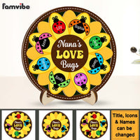 Personalized Gift For Grandma Garden Love Bug 2 Layered Wooden Plaque 31735 thumb 1