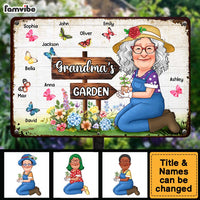 Personalized Gift For Grandma Garden Butterflies Metal Sign 31738 thumb 1