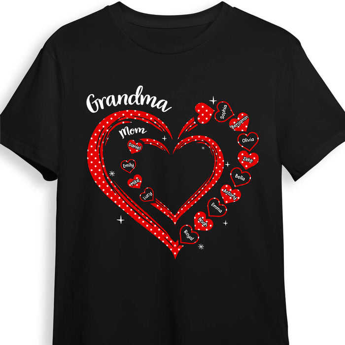 Personalized Gift For Grandma Heart Polka Dot Shirt - Hoodie - Sweatshirt 31739 1