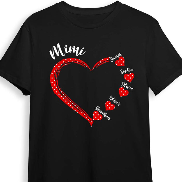Personalized Gift For Grandma Polka Dot Heart Shirt - Hoodie - Sweatshirt 31741 1