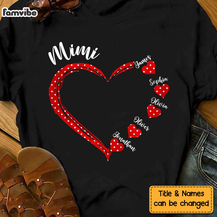 Personalized Gift For Grandma Polka Dot Heart Shirt - Hoodie - Sweatshirt 31741 1
