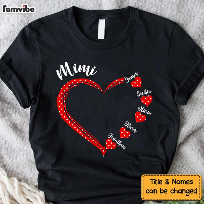 Personalized Gift For Grandma Polka Dot Heart Shirt - Hoodie - Sweatshirt 31741 1