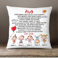 Personalized Mom Grandma Portuguese Mamãe Vovó Pillow MY71 26O58 (Insert Included) thumb 1