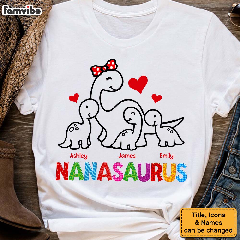Personalized Custom Nanasaurus Shirt Hoodie Sweatshirt 31745 Primary Mockup