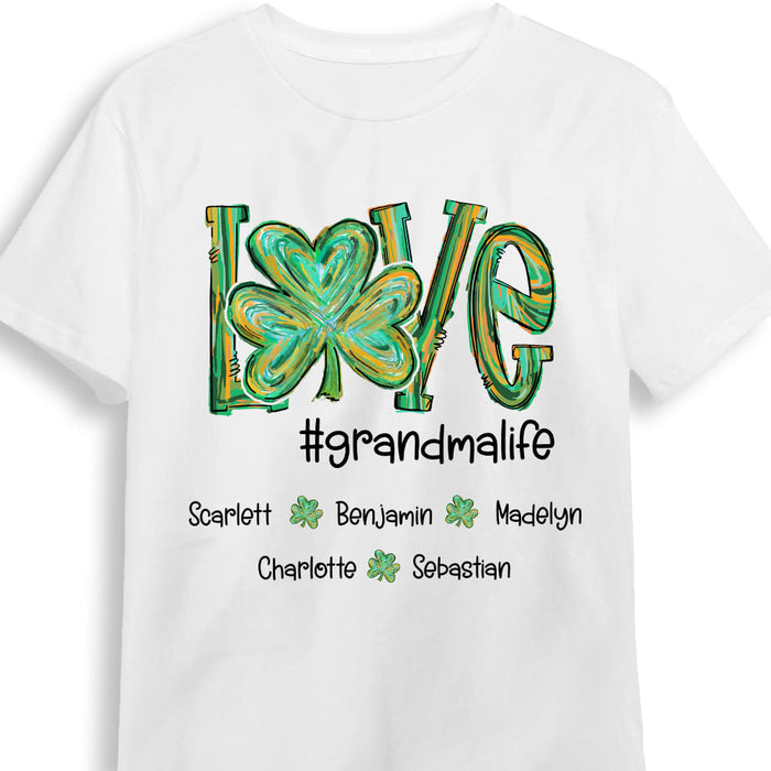 Personalized Gift For Grandma St Patricks Lucky Leaf Shirt - Hoodie - Sweatshirt 31748 1