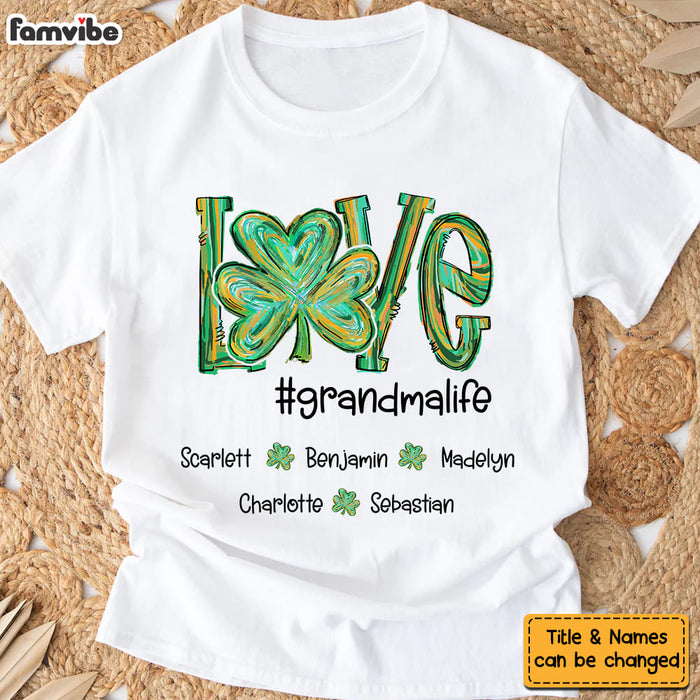 Personalized Gift For Grandma St Patricks Lucky Leaf Shirt - Hoodie - Sweatshirt 31748 1