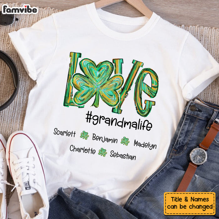 Personalized Gift For Grandma St Patricks Lucky Leaf Shirt - Hoodie - Sweatshirt 31748 1