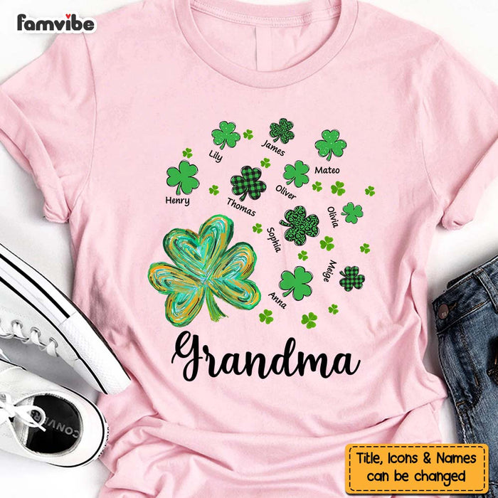 Personalized Gift For Grandma St Patricks Lucky Leaf Shirt - Hoodie - Sweatshirt 31751 1