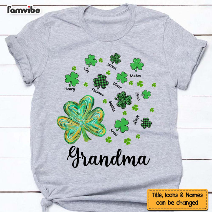Personalized Gift For Grandma St Patricks Lucky Leaf Shirt - Hoodie - Sweatshirt 31751 1