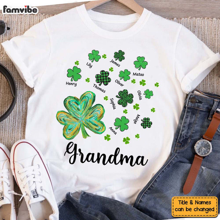 Personalized Gift For Grandma St Patricks Lucky Leaf Shirt - Hoodie - Sweatshirt 31751 1