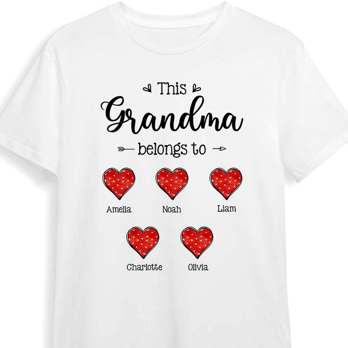 Personalized Gift This Grandma Belongs To Polka Dots Heart Shirt - Hoodie - Sweatshirt 31754 1