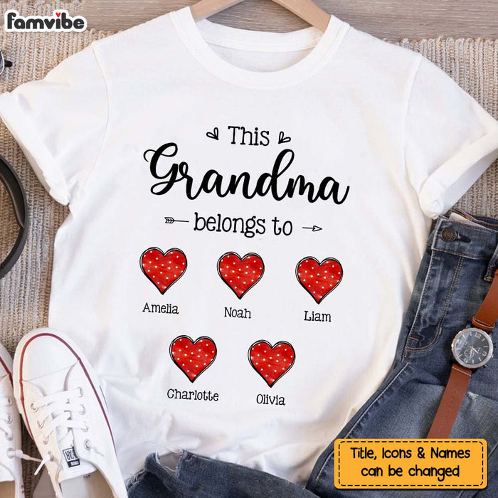 Personalized Gift This Grandma Belongs To Polka Dots Heart Shirt - Hoodie - Sweatshirt 31754 1