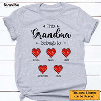 Personalized Gift This Grandma Belongs To Polka Dots Heart Shirt - Hoodie - Sweatshirt 31754 thumb 1