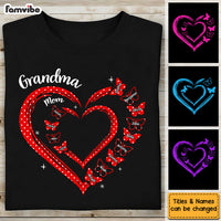 Personalized Gift For Grandma Butterfly Heart Polka Dot Shirt - Hoodie - Sweatshirt 31756 thumb 1