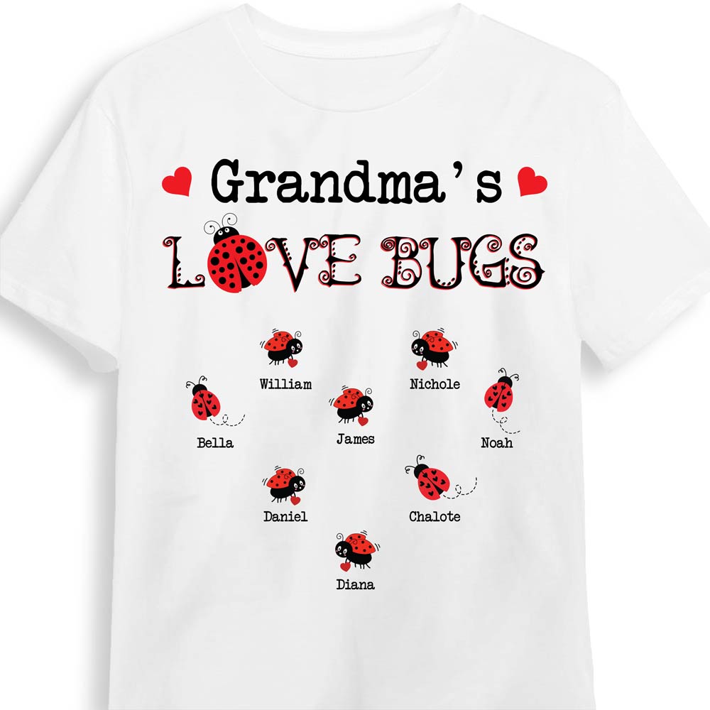 Personalized Meaningful Gift for Grandmother Grandma's Love Bugs Shirt Hoodie Sweatshirt 31765 Primary Mockup