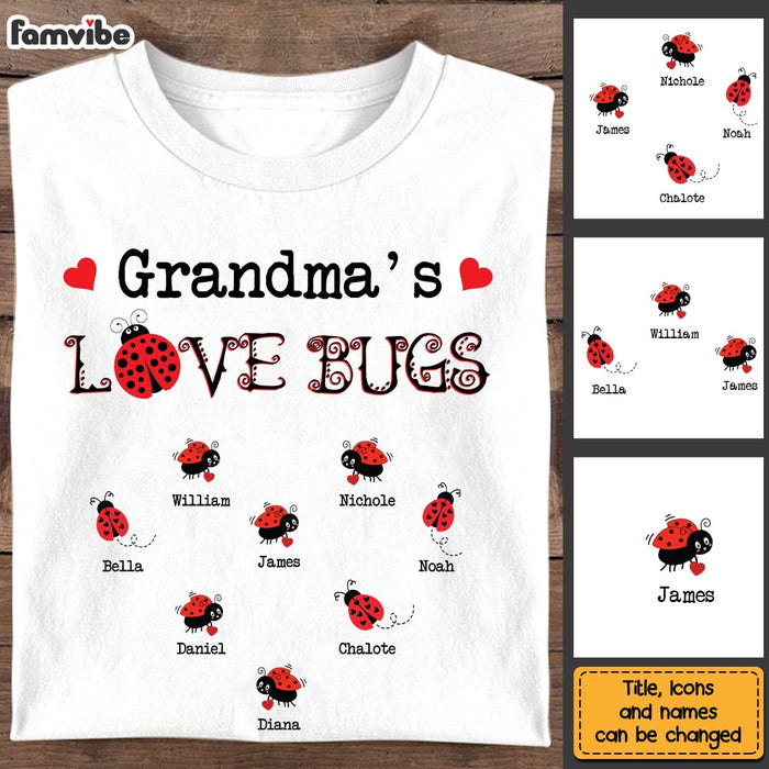 Personalized Meaningful Gift for Grandmother Grandma's Love Bugs Shirt - Hoodie - Sweatshirt 31765 1