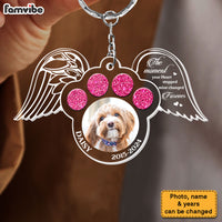 Personalized Dog Memorial Photo The Moment Your Heart Stopped Acrylic Keychain 31769 thumb 1