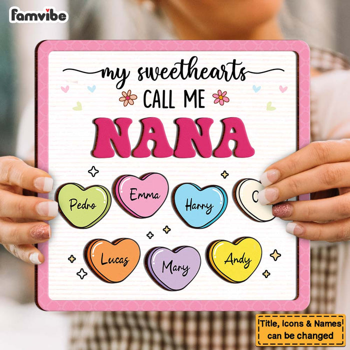Personalized Grandma Gift My Sweetheart Called Me 2 Layered Separate Wooden Plaque 31777 1
