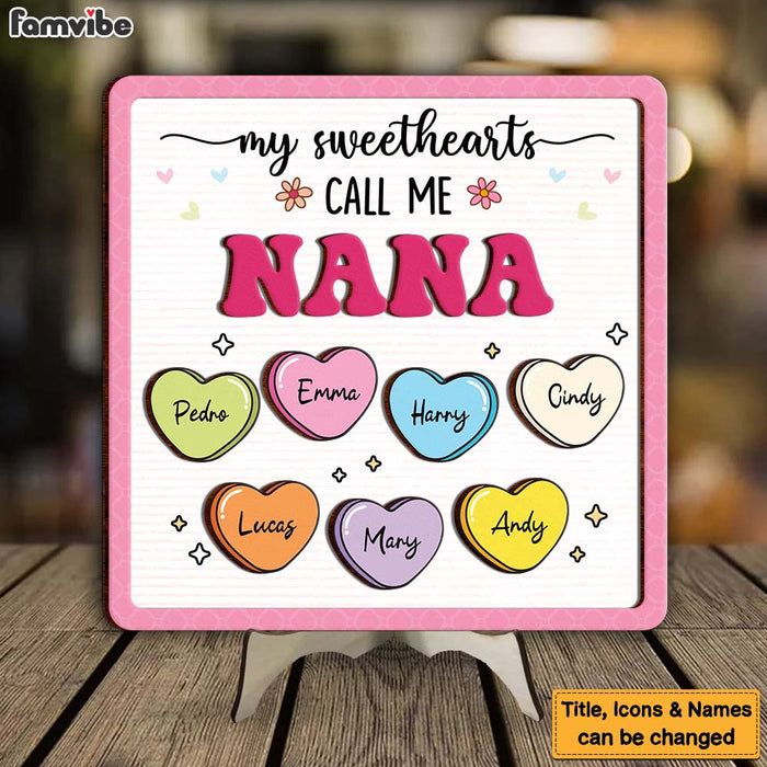Personalized Grandma Gift My Sweetheart Called Me 2 Layered Separate Wooden Plaque 31777 1