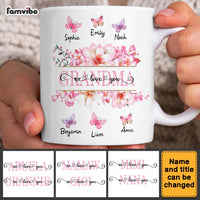 Personalized Gift For Grandma Floral Butterfly Mug 31778 thumb 1