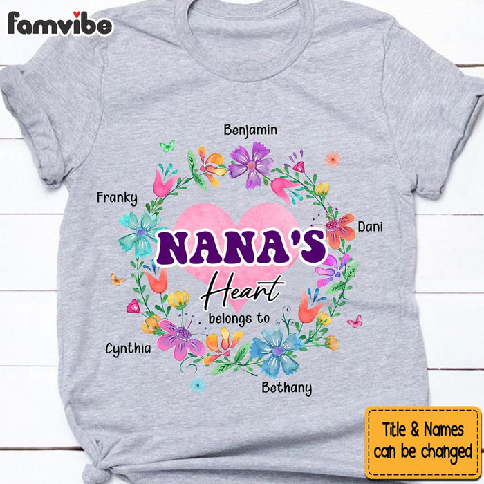 Personalized Pinky Grandma's Heart Belongs To Kids Shirt - Hoodie - Sweatshirt 31781 1