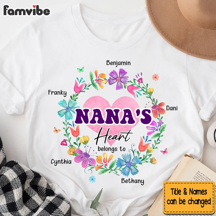 Personalized Pinky Grandma's Heart Belongs To Kids Shirt - Hoodie - Sweatshirt 31781 1