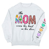 Personalized Mom Wears Her Heart Unisex Sleeve Printed Standard Sweatshirt 31783 1