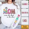 Personalized Mom Wears Her Heart Unisex Sleeve Printed Standard Sweatshirt 31783 1