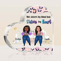 Personalized Sisters By Heart Friendship Friend Keepsake Acrylic Plaque 22645 thumb 1