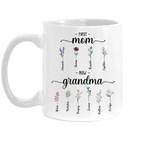 Personalized Gift For Grandma First Mom Flowers Mug 31790 thumb 1