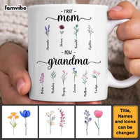 Personalized Gift For Grandma First Mom Flowers Mug 31790 thumb 1