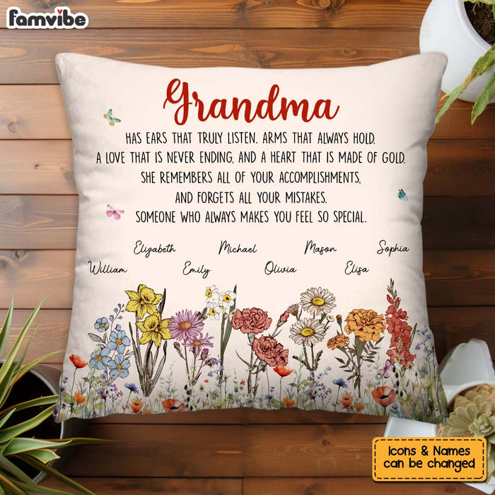 Personalized Gift For Grandma Garden Pillow 31792 1