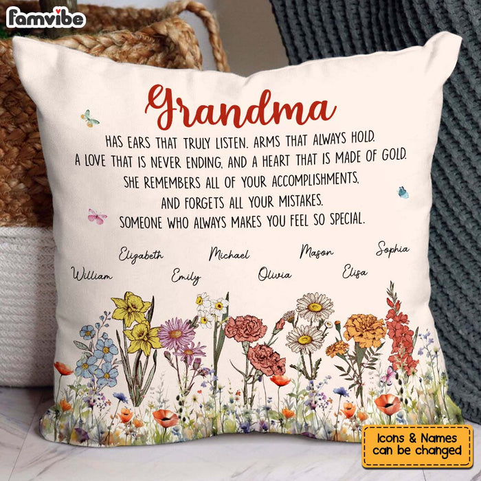 Personalized Gift For Grandma Garden Pillow 31792 1