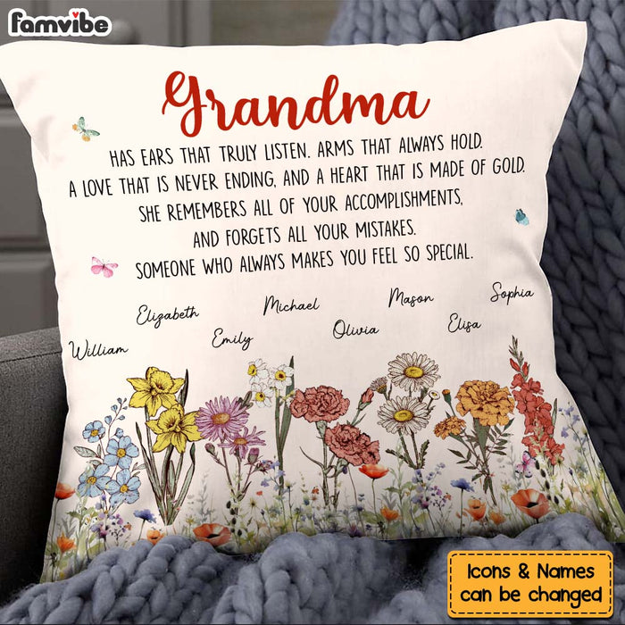 Personalized Gift For Grandma Garden Pillow 31792 1