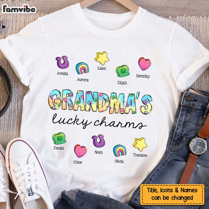 Personalized Gift Grandma's Lucky Charms Shirt - Hoodie - Sweatshirt 31795 1