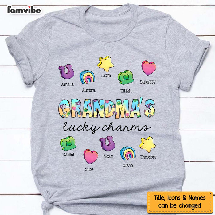 Personalized Gift Grandma's Lucky Charms Shirt - Hoodie - Sweatshirt 31795 1