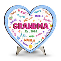 Personalized Grandma Love 2 Layered Separate Wooden Plaque 31799 thumb 1