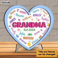 Personalized Grandma Love 2 Layered Separate Wooden Plaque 31799 thumb 1