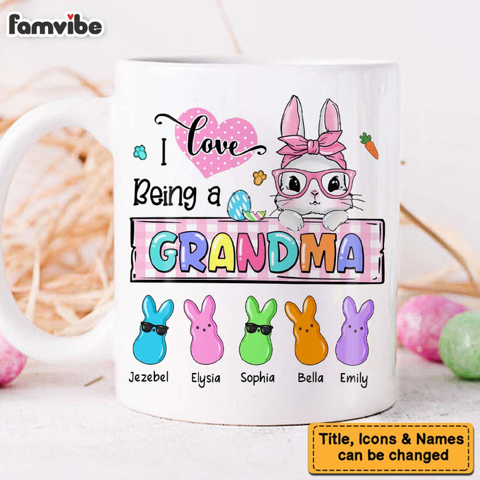 Personalized I Love Being A Grandma Easter Bunny Mug 31809 1