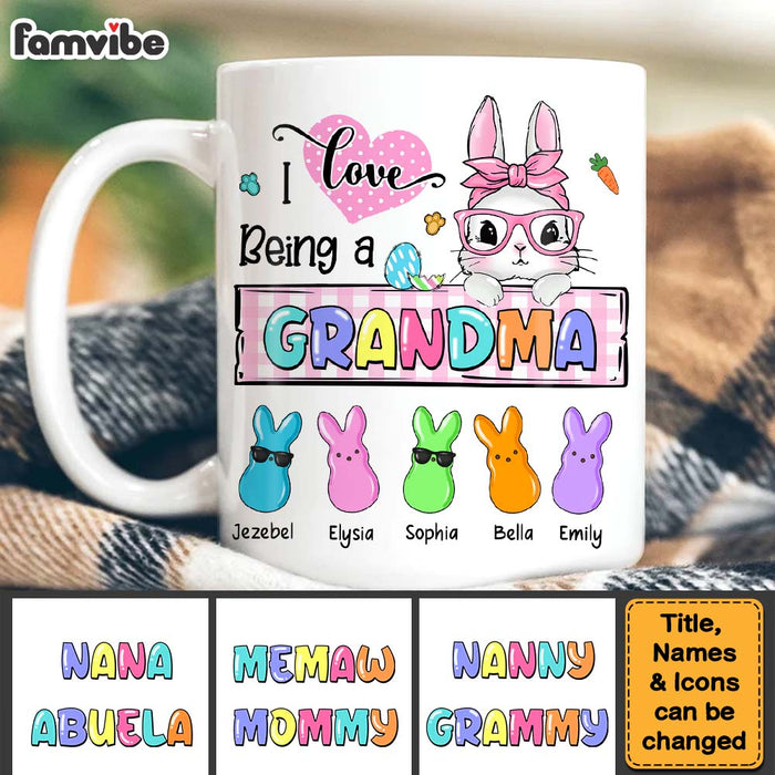 Personalized I Love Being A Grandma Easter Bunny Mug 31809 1