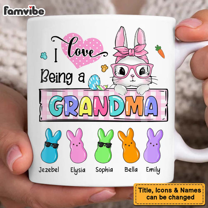 Personalized I Love Being A Grandma Easter Bunny Mug 31809 1