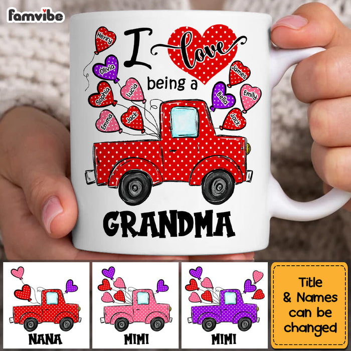 Personalized Gift For Grandma Polka Dot Truck Mug 31812 1