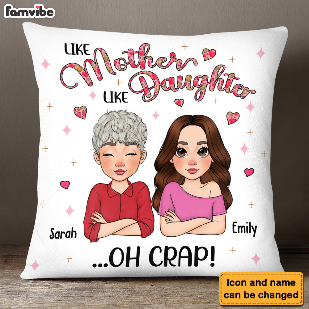 Personalized Mother's Day Gift Like Mother Like Daughter Pillow 31814 Mockup 2