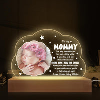 Personalized Baby 1st Mother's Day I Feel The Safest Plaque LED Lamp Night Light 31815 thumb 1