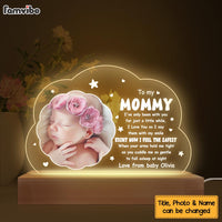Personalized Baby 1st Mother's Day I Feel The Safest Plaque LED Lamp Night Light 31815 thumb 1