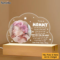 Personalized Baby 1st Mother's Day I Feel The Safest Plaque LED Lamp Night Light 31815 thumb 1