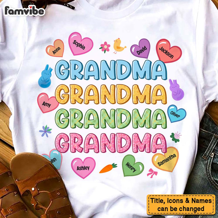 Personalized Gift For Grandma Easter Heart Shirt - Hoodie - Sweatshirt 31823 1