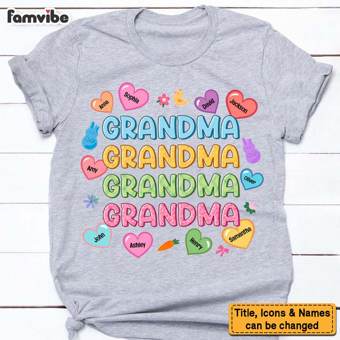 Personalized Gift For Grandma Easter Heart Shirt - Hoodie - Sweatshirt 31823 1