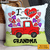 Personalized Gift For Grandma Polka Dot Truck Pillow 31830 1