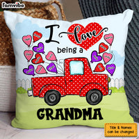 Personalized Gift For Grandma Polka Dot Truck Pillow 31830 thumb 1